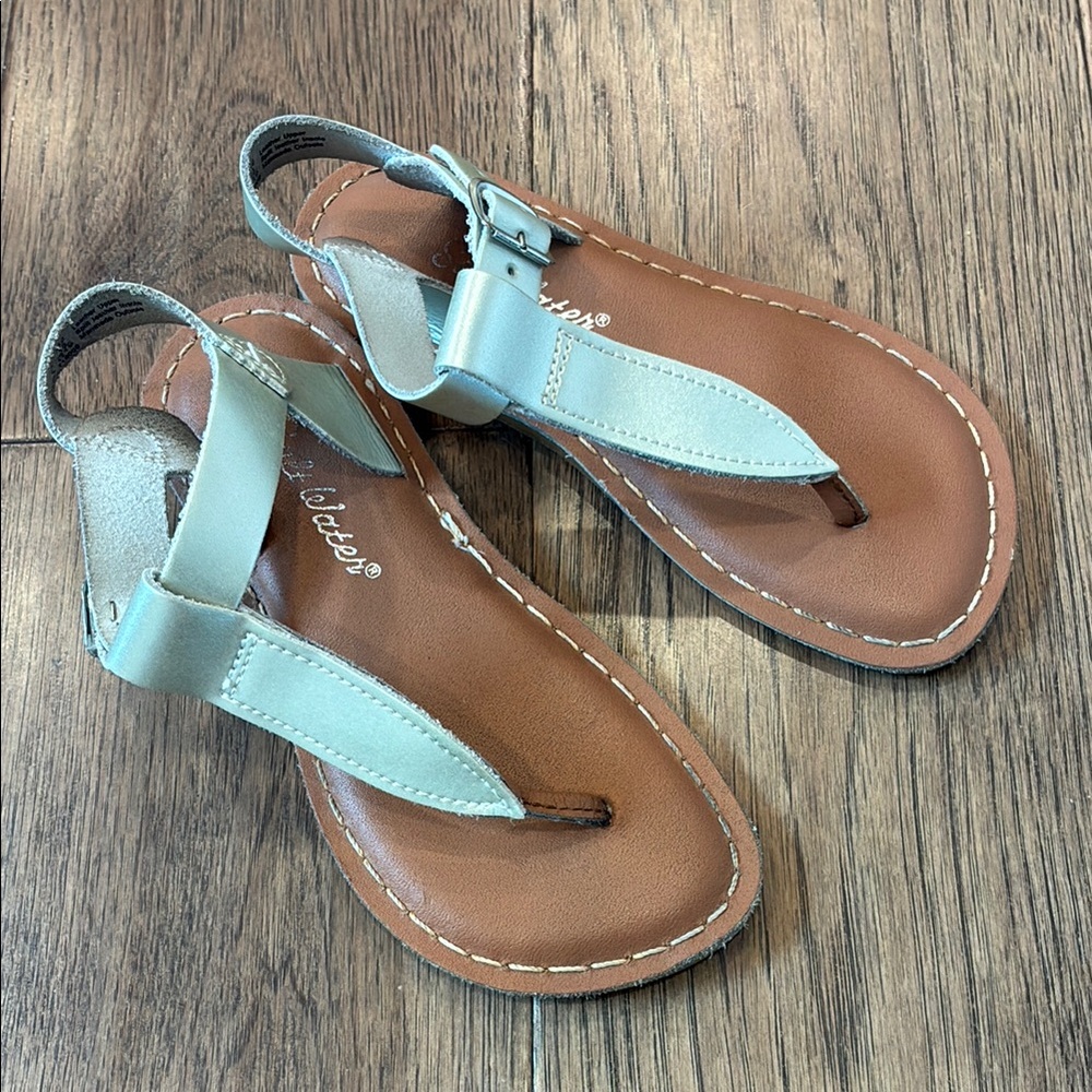 Salt Water Sandals by Hoy Blue and Brown T-Strap Sandals